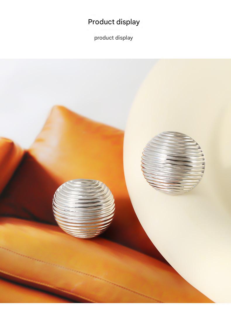 Sterling Silver Brushed Stripe Earrings