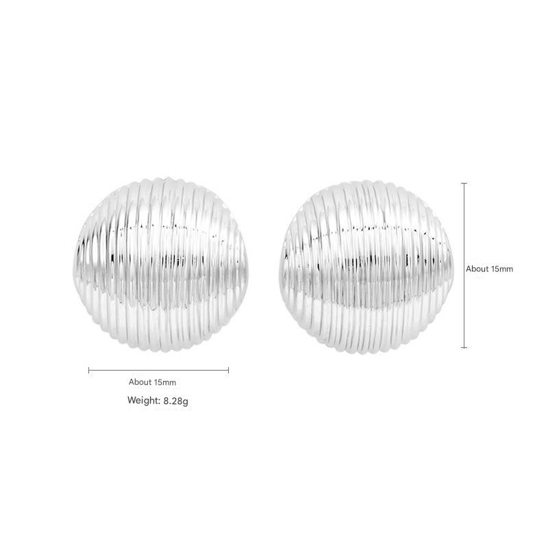 Sterling Silver Brushed Stripe Earrings