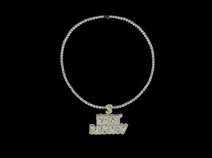 Custom Iced Out Varsity Letters/Numbers Necklace, Personalized Initial Name Pendant Necklace, Bling-Bling Hip Hop Jewelry