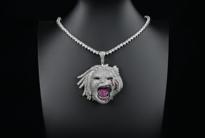Iced Out Medusa Head Pendant, Micro Pave CZ Diamond Medusa Necklace, Rapper Hip Hop Necklace, Greek Mythology Jewelry Gift for Him