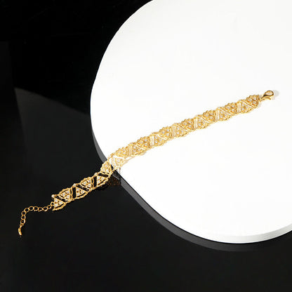 Sterling Silver Sparkling Brushed Zirconia Bracelet